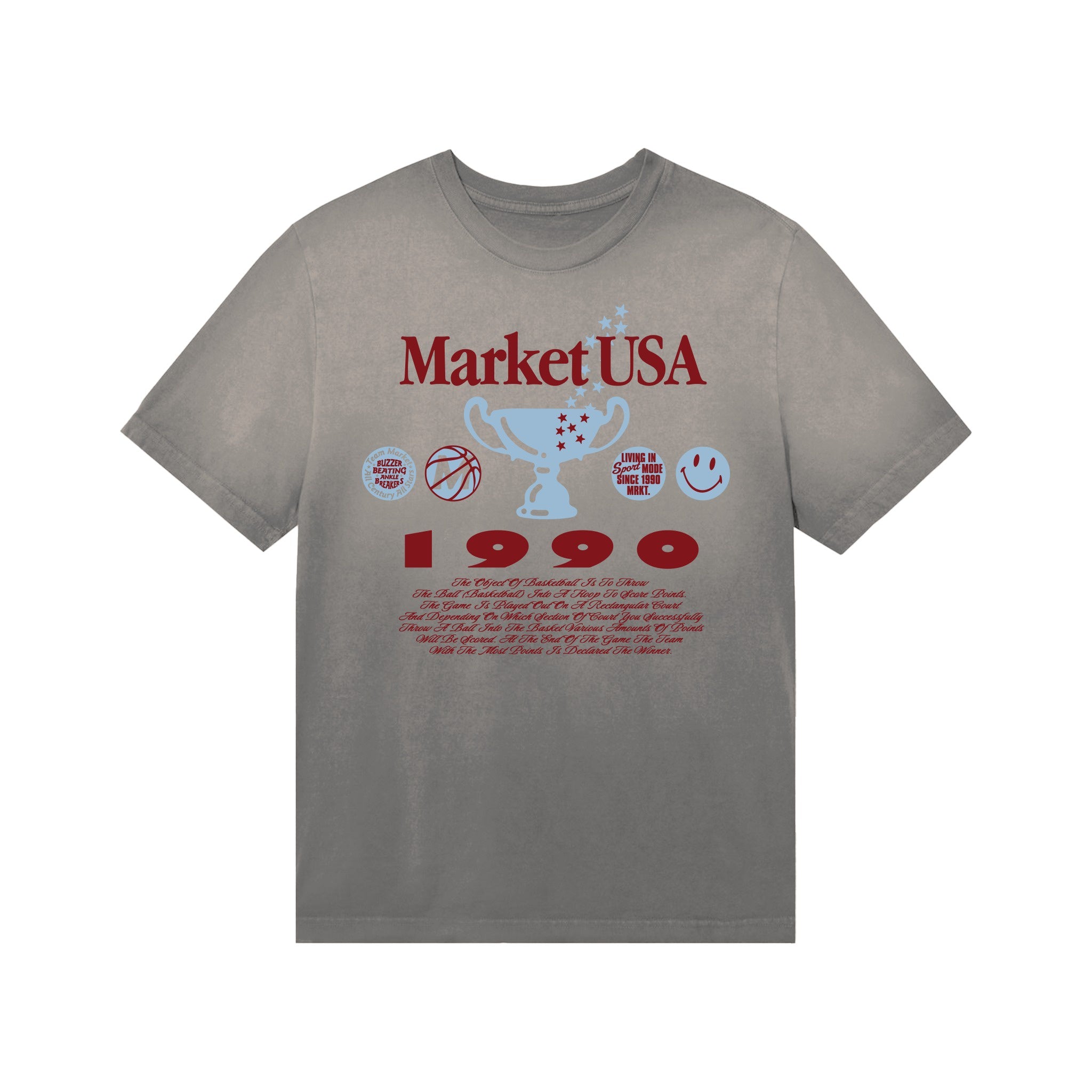 Market Smiley 1990 T-Shirt "Cement"