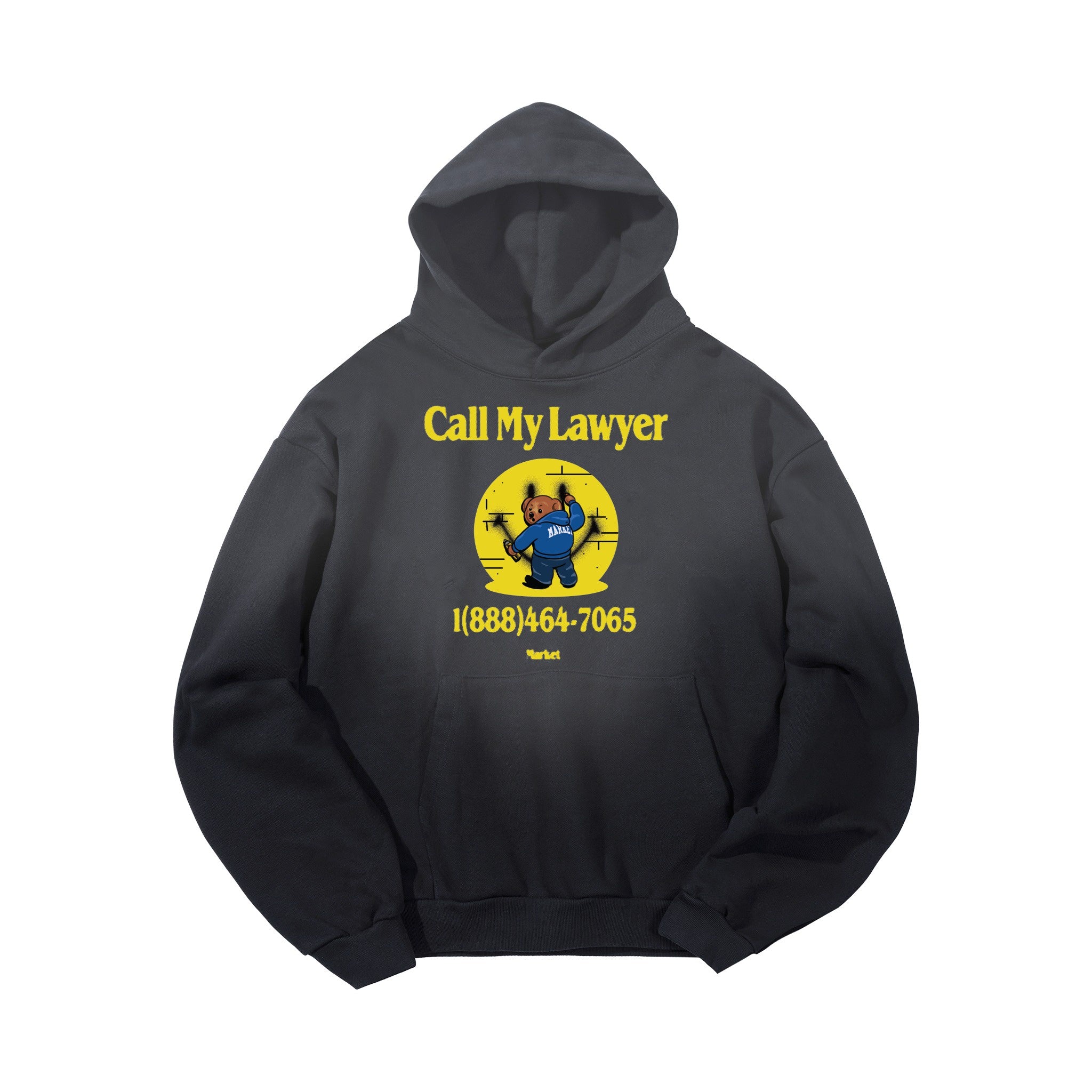 Market Smiley Call My Lawyer Bear Hoodie