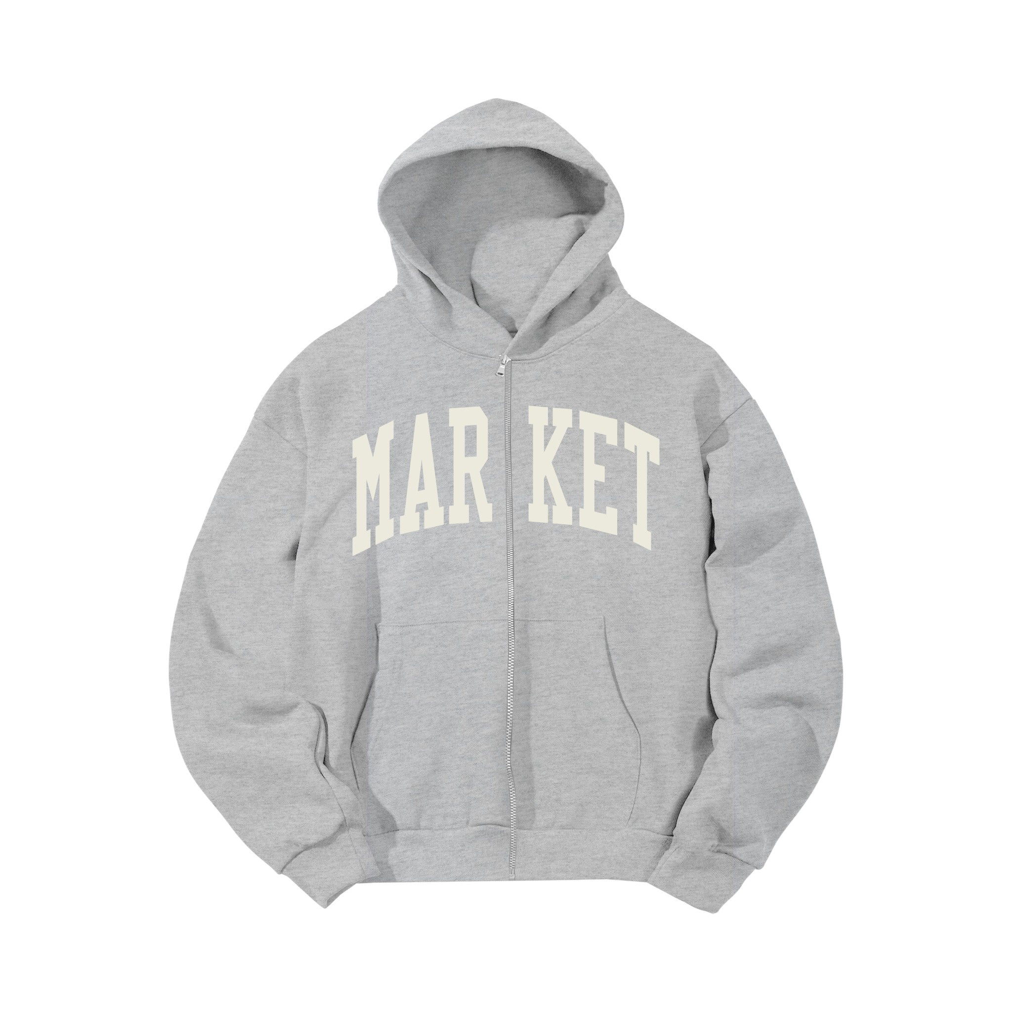 Market Classic Market Arc Full Zip Sweater Hoodie "Grey"