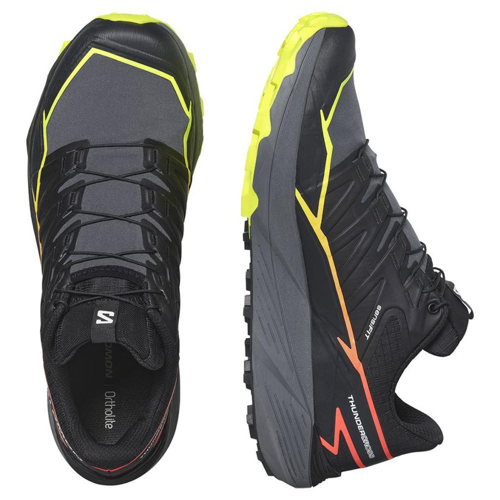 Salomon Thundercross "black quiet shade neon flame" [L47295400]