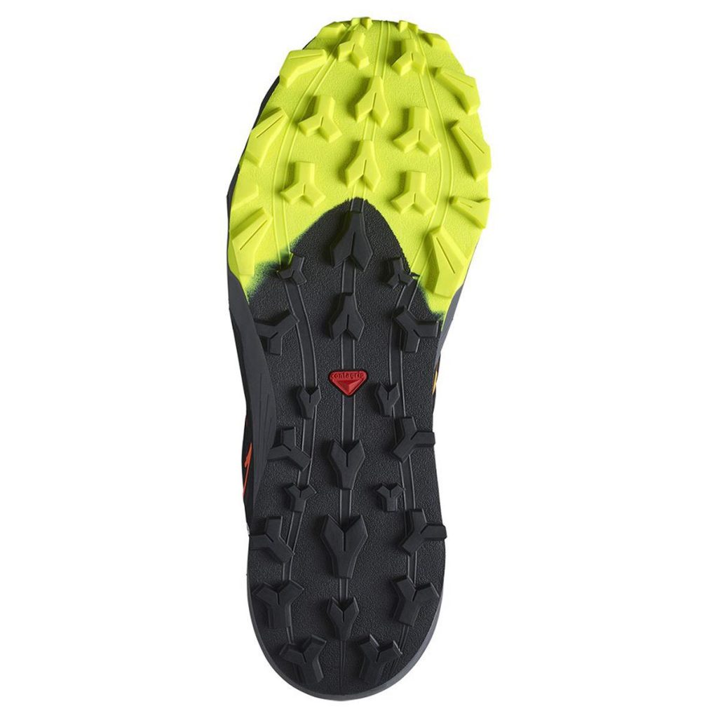 Salomon Thundercross "black quiet shade neon flame"