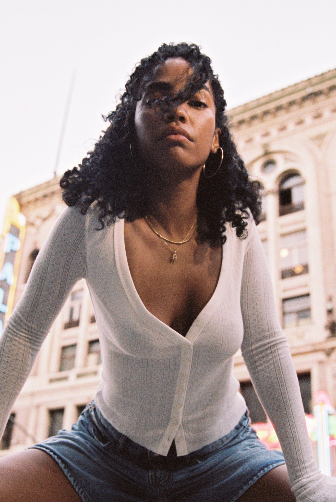 Staple & Hue Paloma Cardi "White Pointelle"