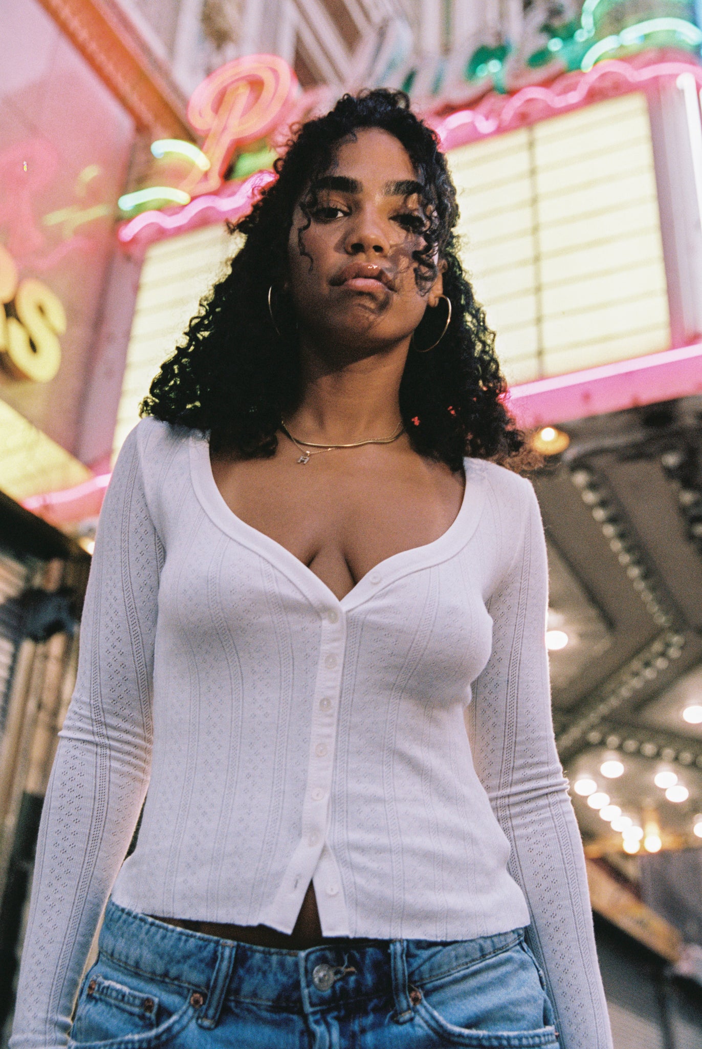 Staple & Hue Paloma Cardi "White Pointelle"