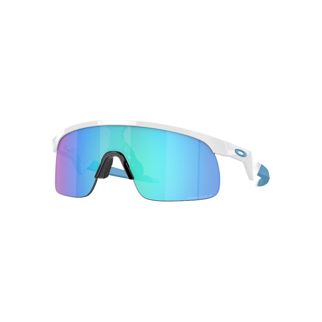 Oakley Youth Resistor "polished white | PRIZM sapphire"